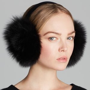 OAK Genuine Black Fur Earmuffs